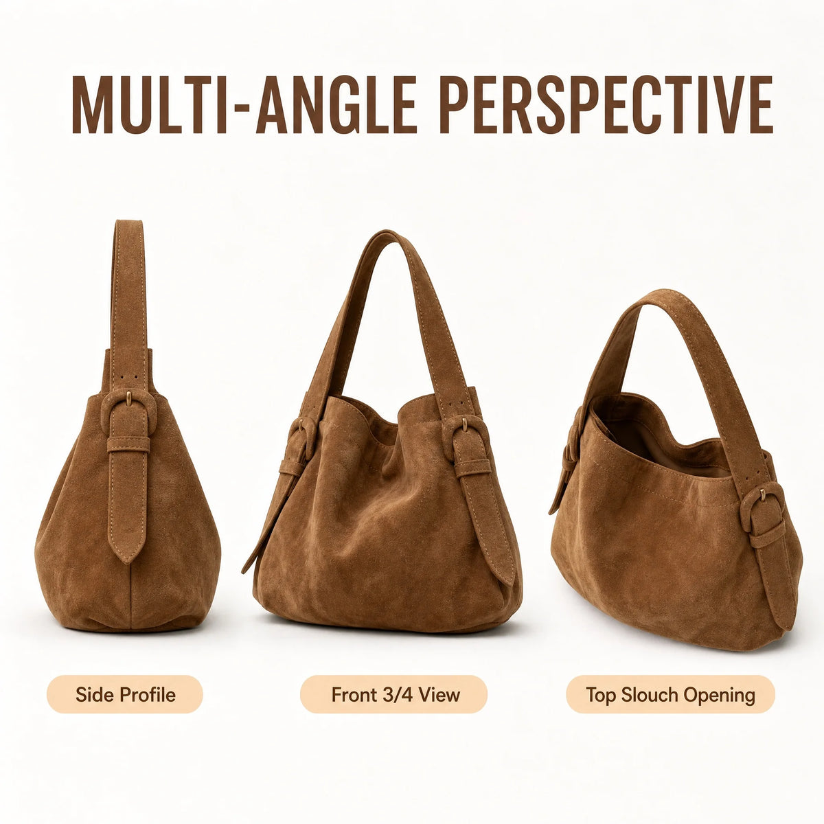 Vintage Bucket Bag With Shoulder And Crossbody Carry