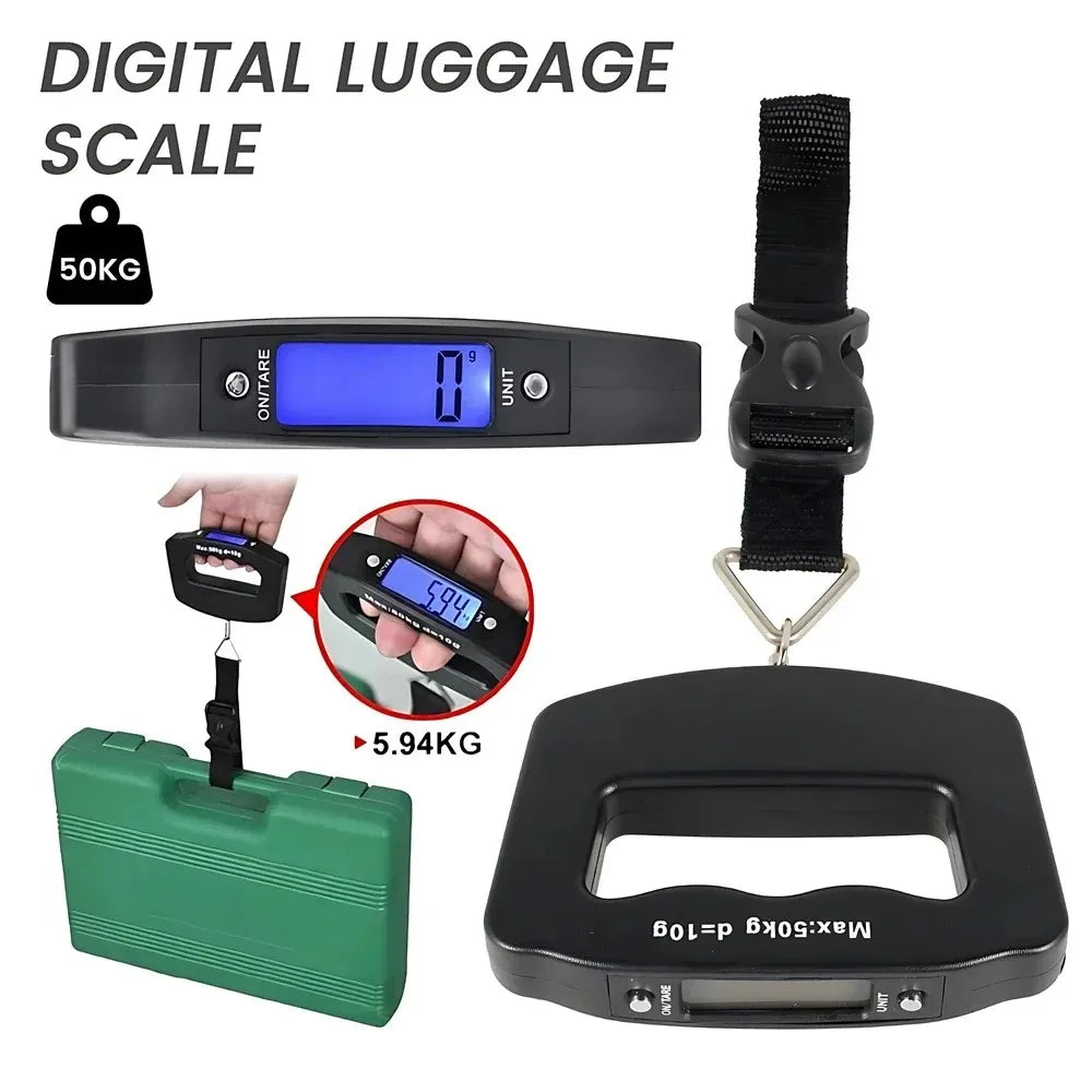 Digital Luggage Scale With Backlit Display For Accurate Travel Weighing