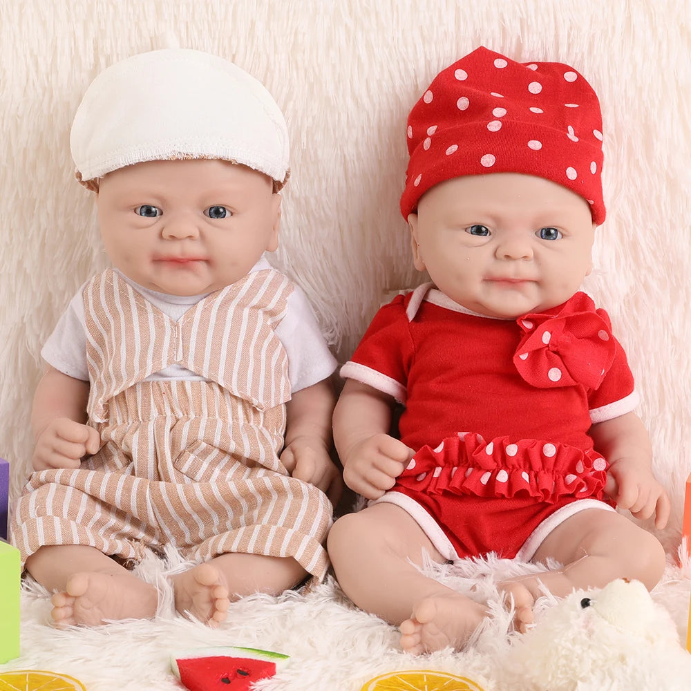 IVITA 14inch 1.65kg 100% Silicone Bebe Reborn Doll Soft Lifelike Baby DIY Blank Handmade Toys Realistic Girl Baby Dolls for Children Adult Christmas Collectors Gift