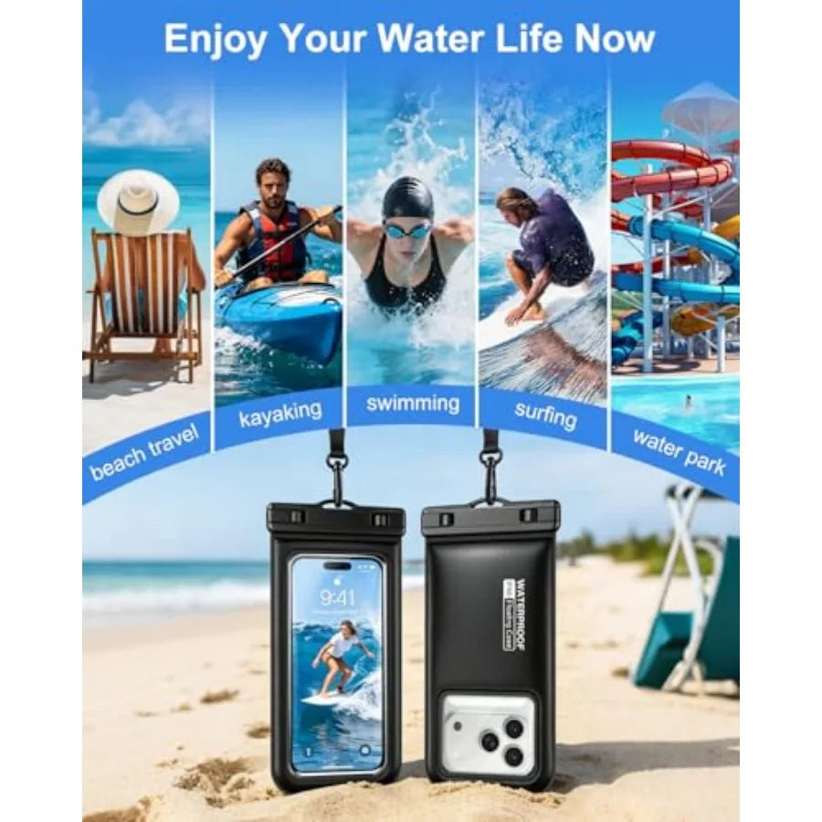 Floating Waterproof Phone Pouch With Lanyard For Smartphones