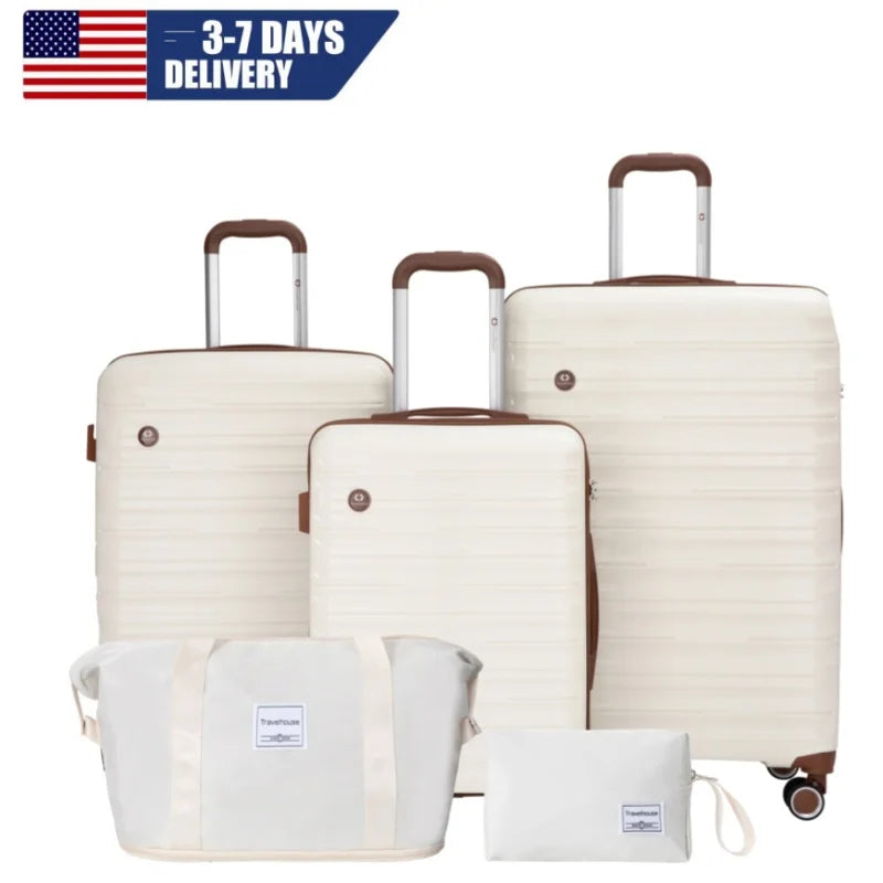 Travelhouse Hardcase Luggage Set With Spinner Wheels And TSA Lock