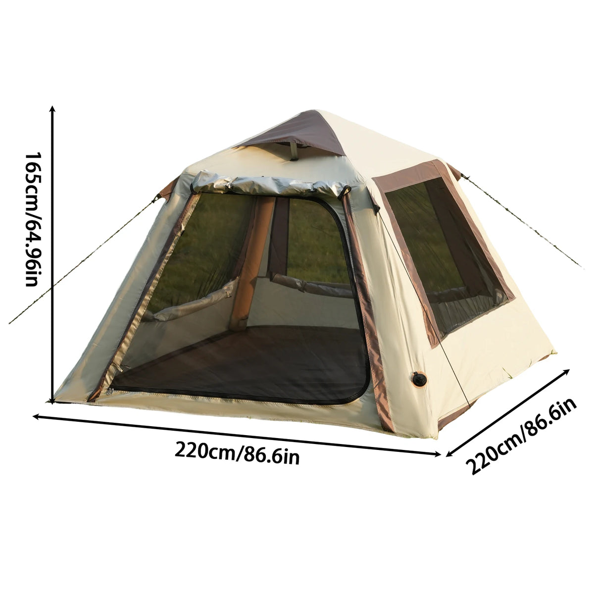 PAKICETUS All Season Inflatable Camping Tent With Manual Hand Pump