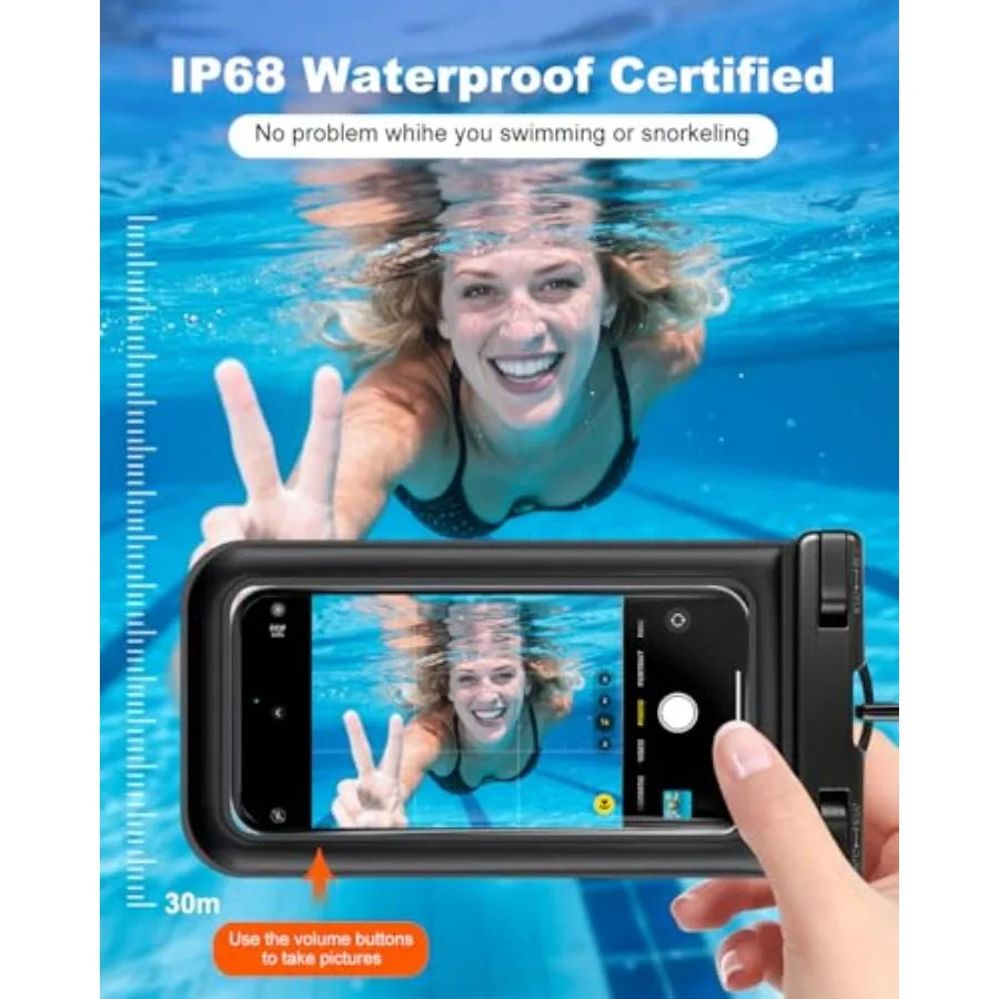 Floating Waterproof Phone Pouch With Lanyard For Smartphones