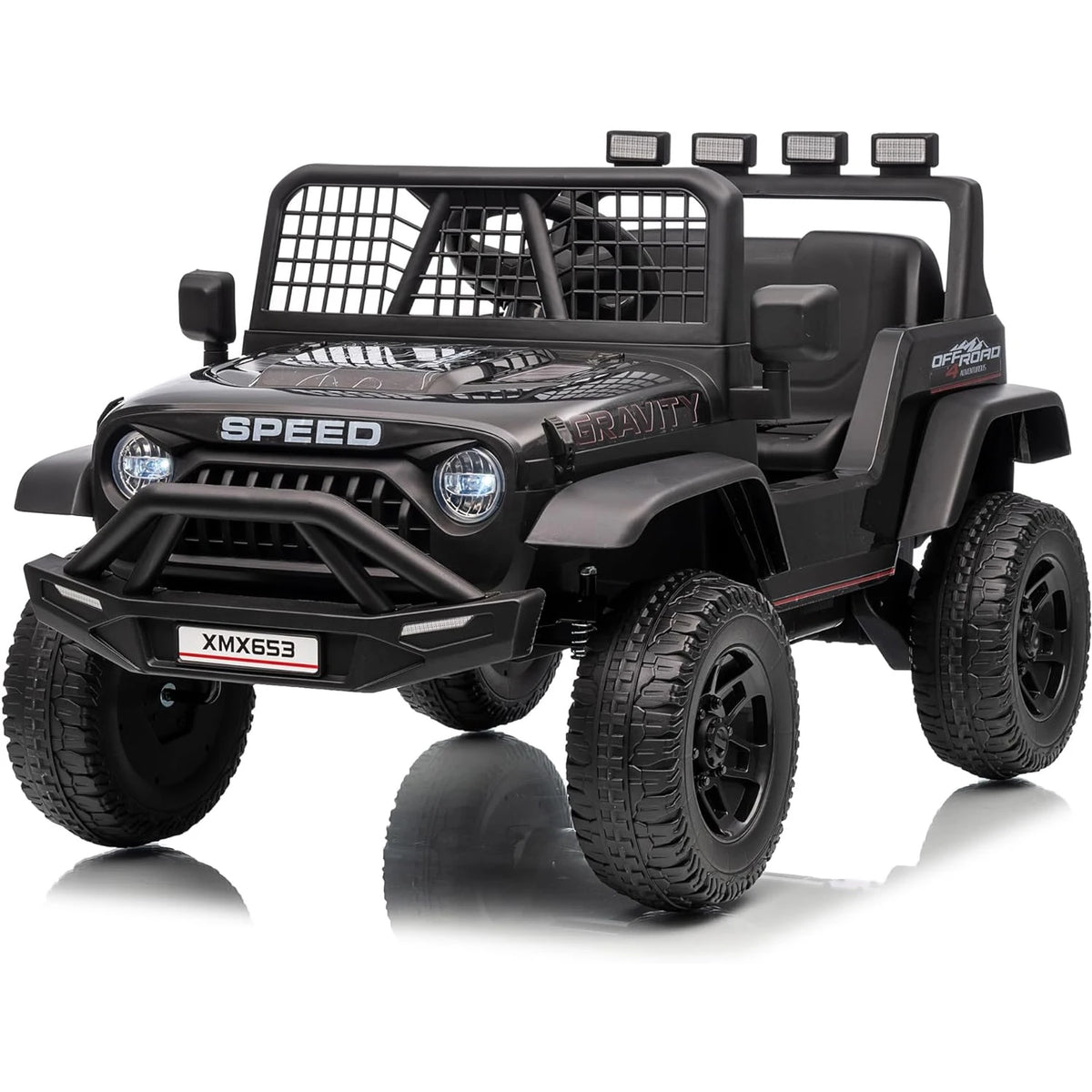 12V Kids Ride On Truck Car w/Parent Remote Control, 3 Speeds, Emergency Braking, LED Lights, Music & Horn Kids Electric Vehicles