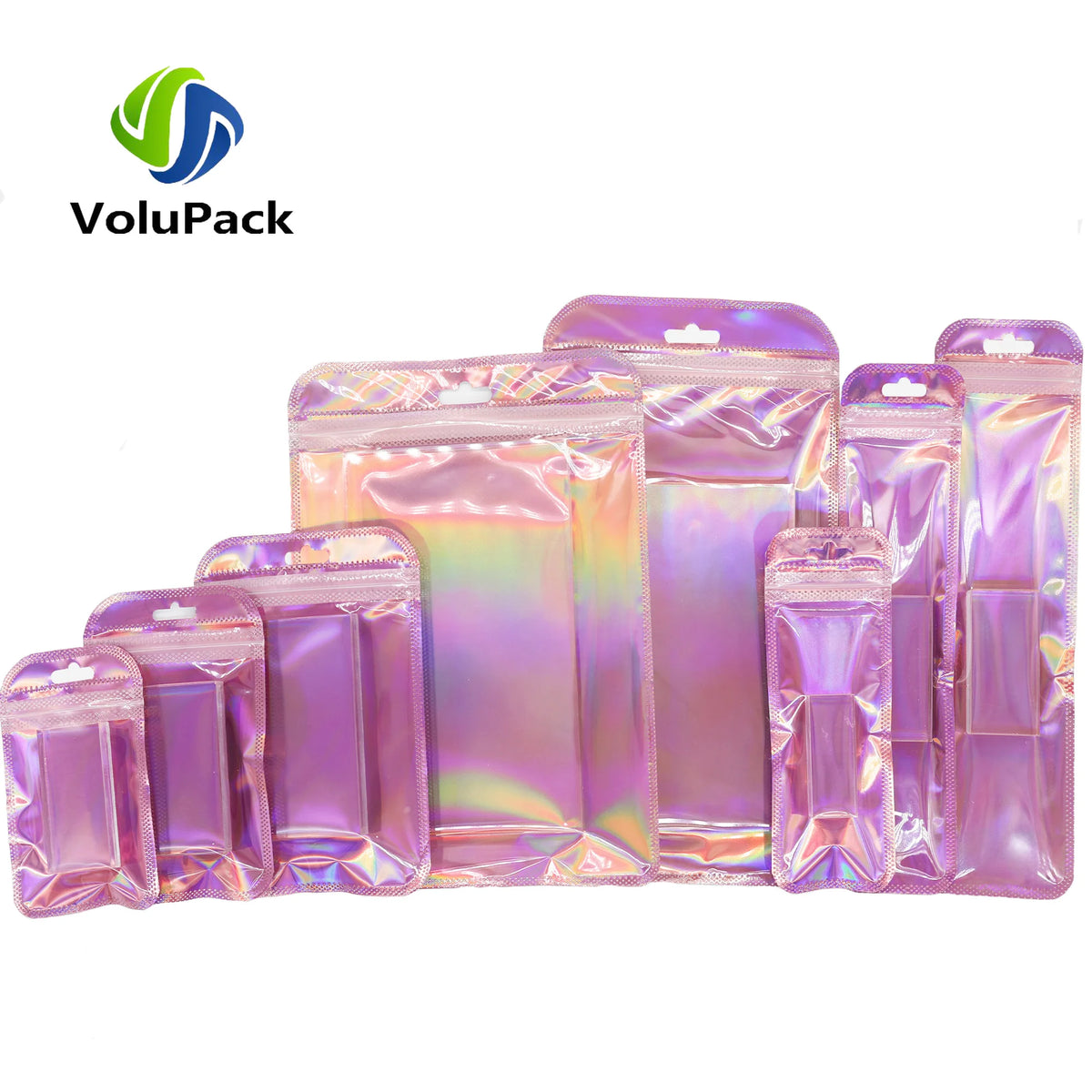 VoluPack Holographic Self Sealing Resealable Jewelry Packaging Pouches