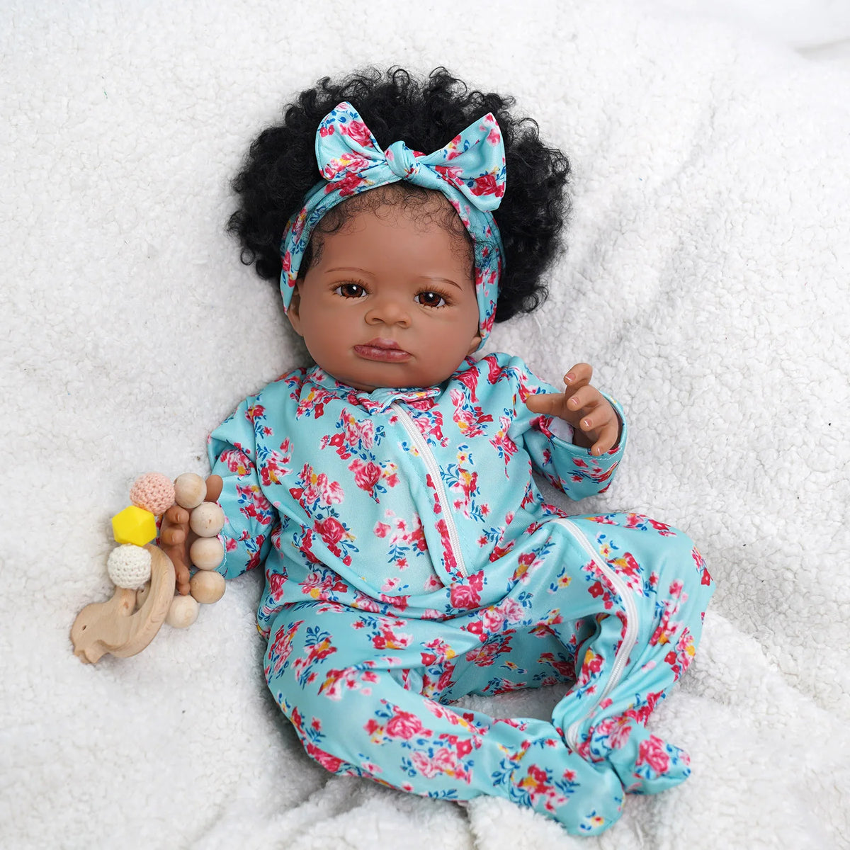 Risbecko 20 Inch Reborn Baby Doll Cute Doll Soft Touch 3D Paint and Visible Veins - Collectible Art Doll Gift Birthday Gift