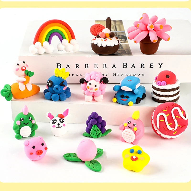 Miuioee Air Dry Modeling Clay Creative DIY Craft Set for Kids