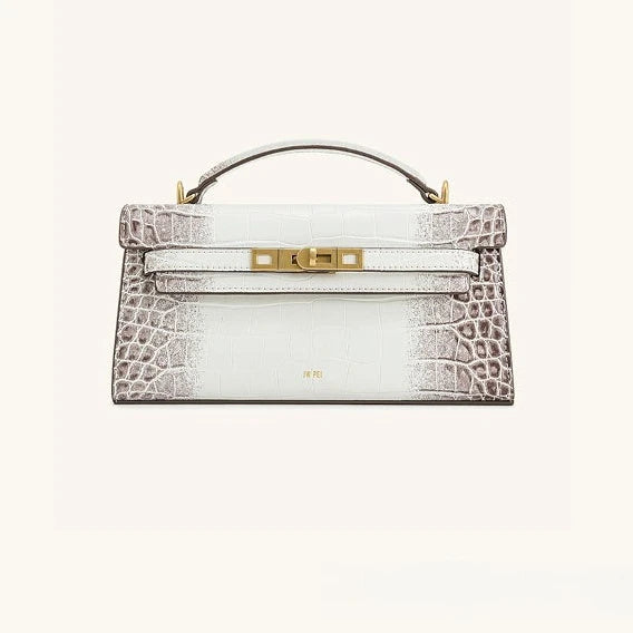 JW PEI Crocodile Embossed Top Handle Crossbody Handbag