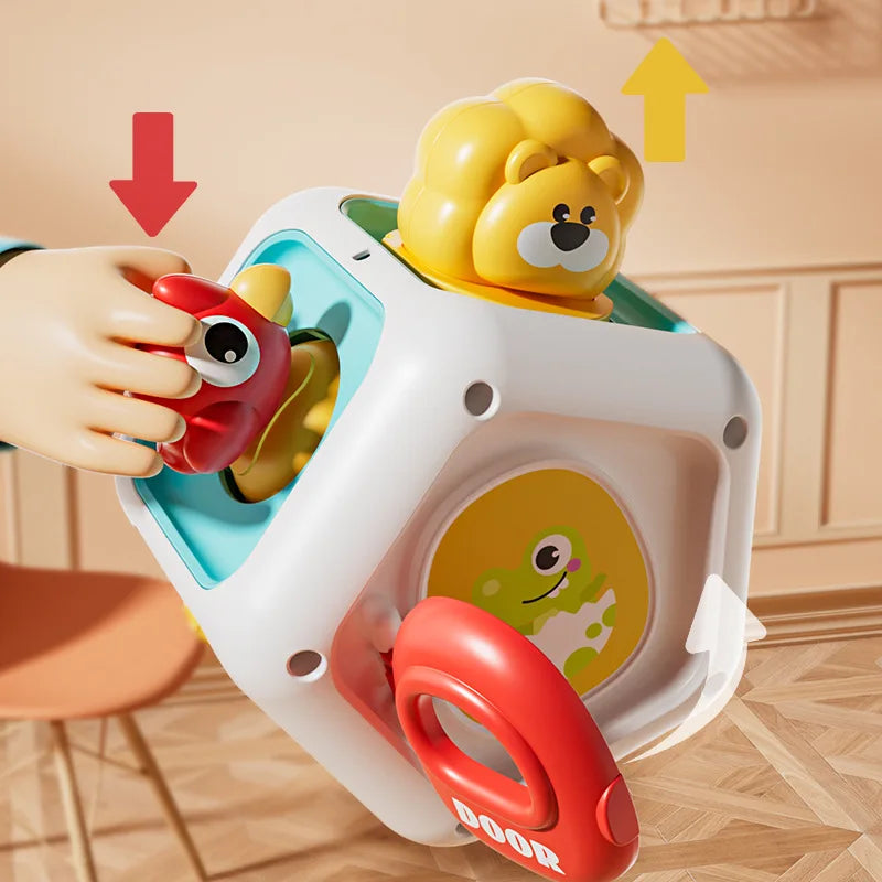Montessori Sensory Toys Baby Busy Cube Activity Travel Toy Educational Learning Fidget Toys for Fine Motor Skills Children Gift