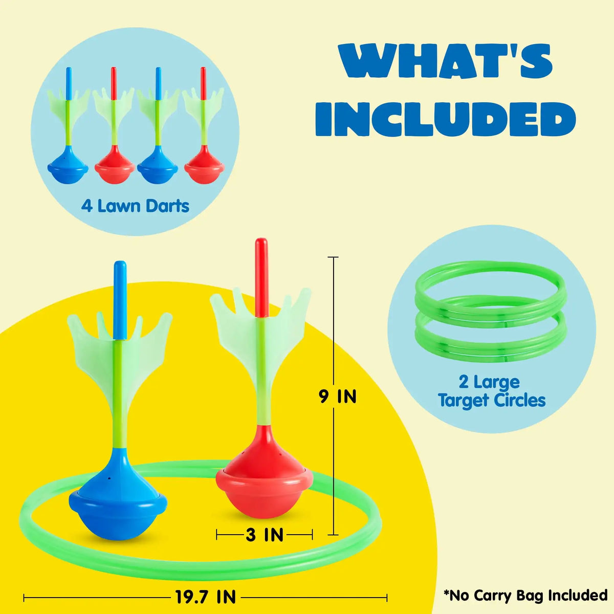 Joyfy Glow In The Dark Lawn Darts Family Outdoor Game