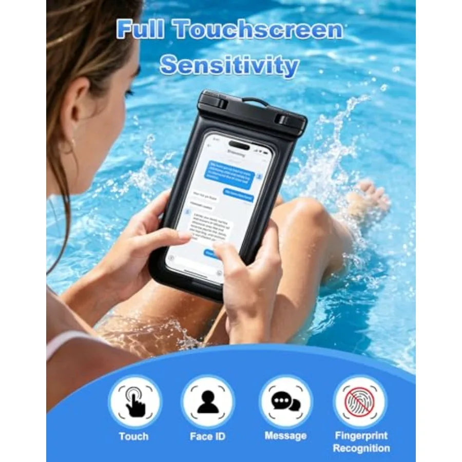 Floating Waterproof Phone Pouch With Lanyard For Smartphones