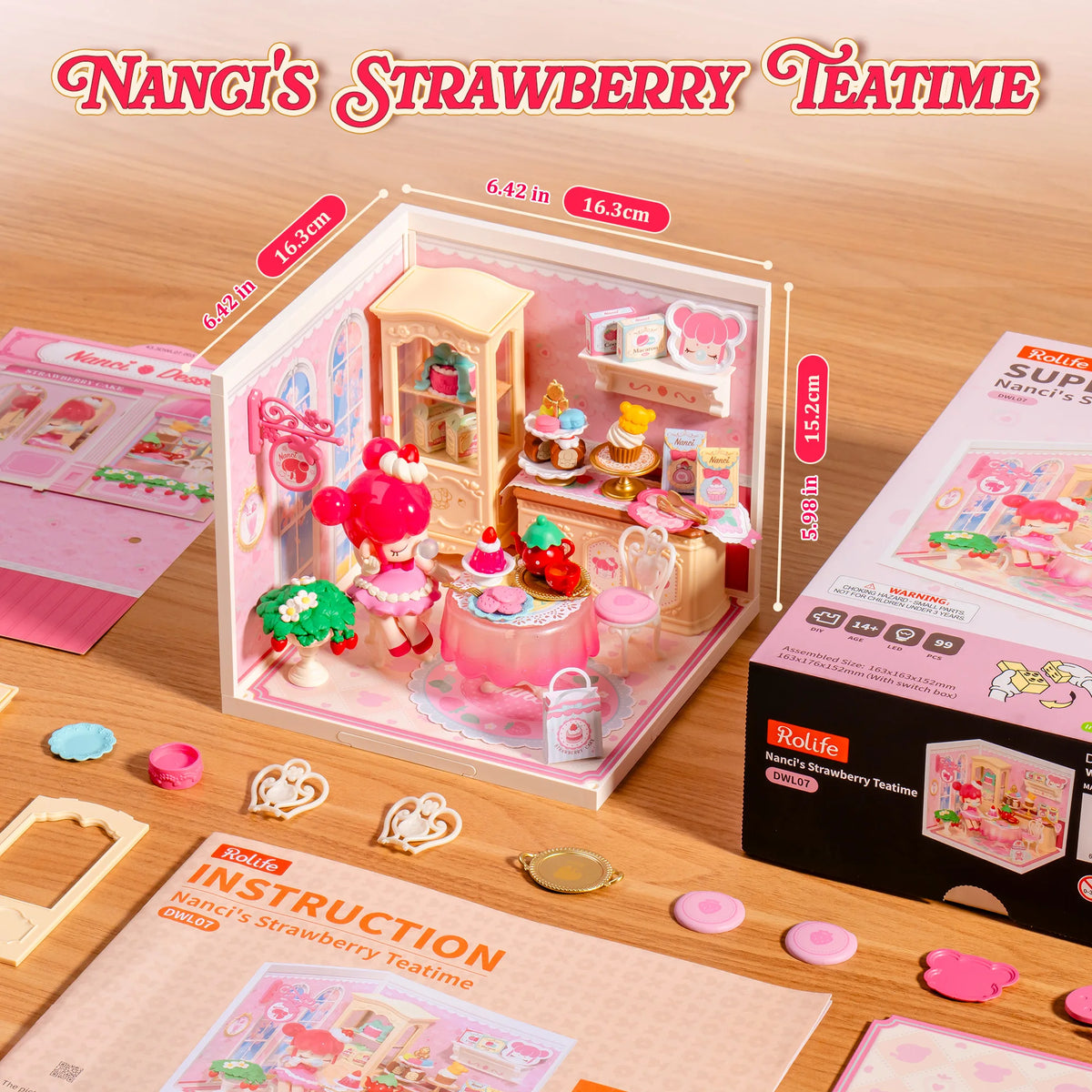 Rolife Nanci Strawberry Teatime DIY Dollhouse Puzzle Building Kit