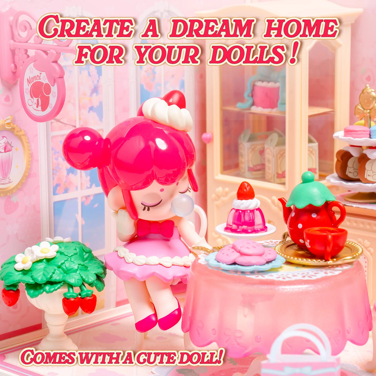 Rolife Nanci Strawberry Teatime DIY Dollhouse Puzzle Building Kit