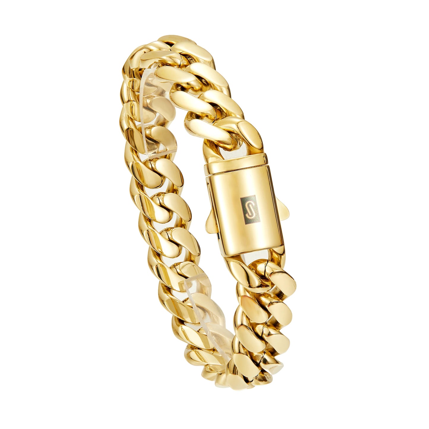6-14mm wide Stainless Steel Cuban Miami Chains Necklaces unisex Necklace Chain 316L 14K gold-plated Hip Hop Bracelet Gold Color