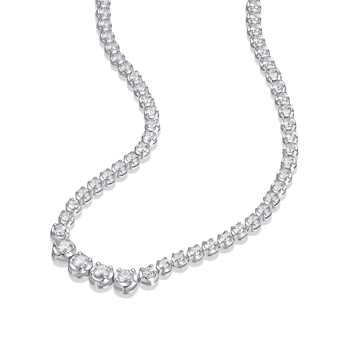 Jiuzuan 925 Silver Moissanite Necklace With Certificate Authentication