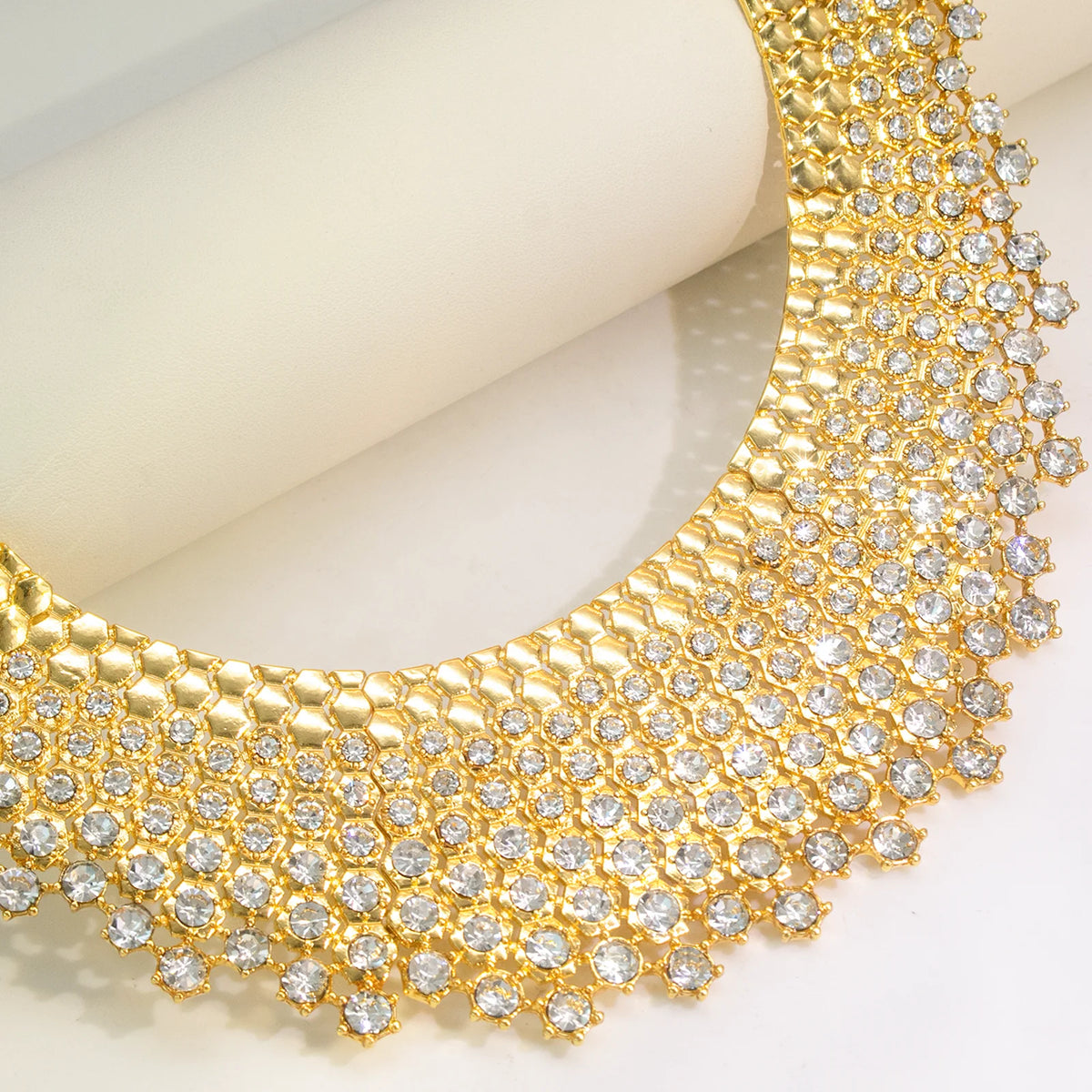 GZJPEI Zircon Jewelry Set With Necklace Bracelet Earrings And Ring