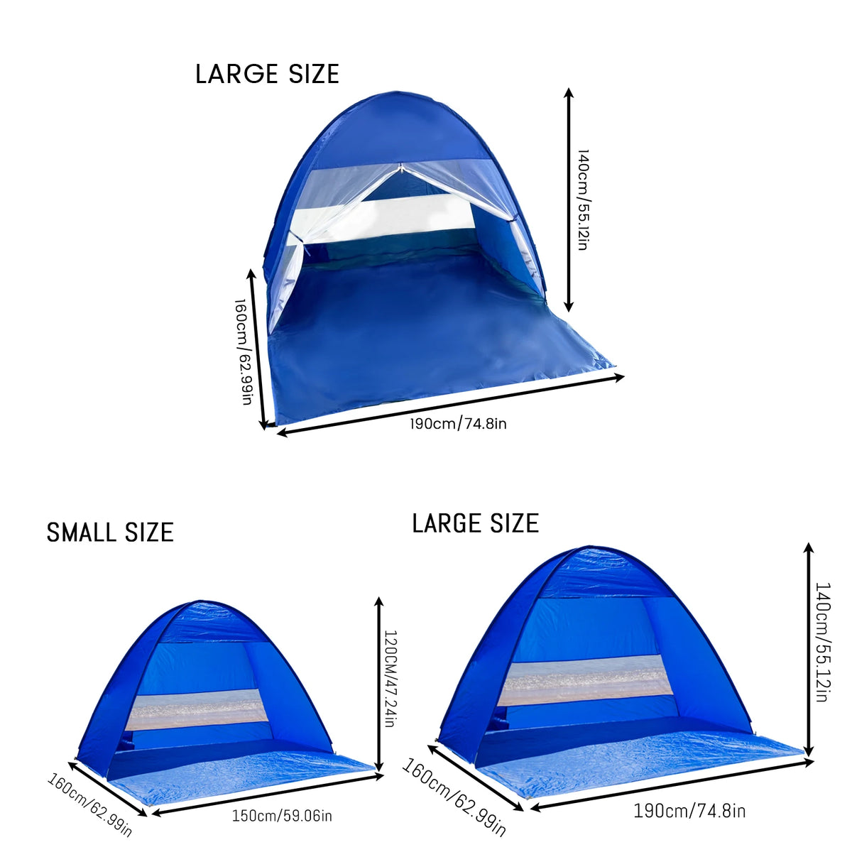 Automatic Beach Camping Tent With UPF 50 Sun Protection Shelter