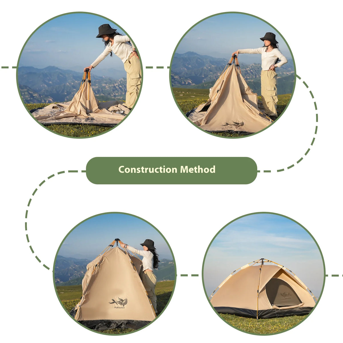 Pakicetus Instant Pop Up Tent for Beach and Camping