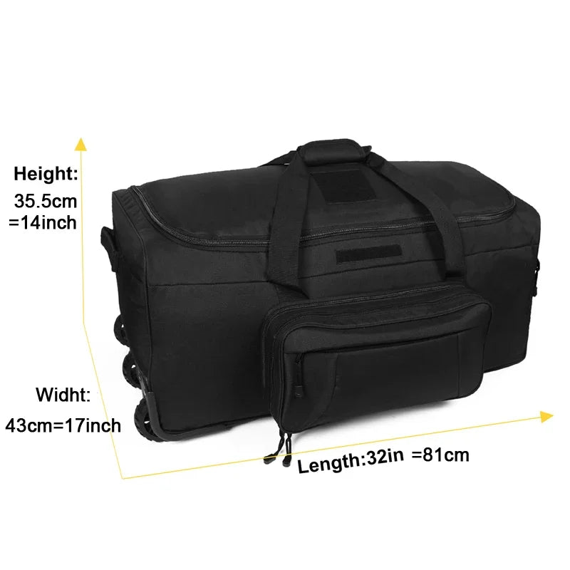 Q Tactical Rolling Duffel Bag for Camping Hiking Travel