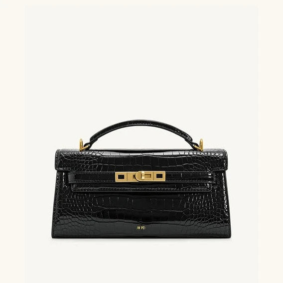 JW PEI Crocodile Embossed Top Handle Crossbody Handbag