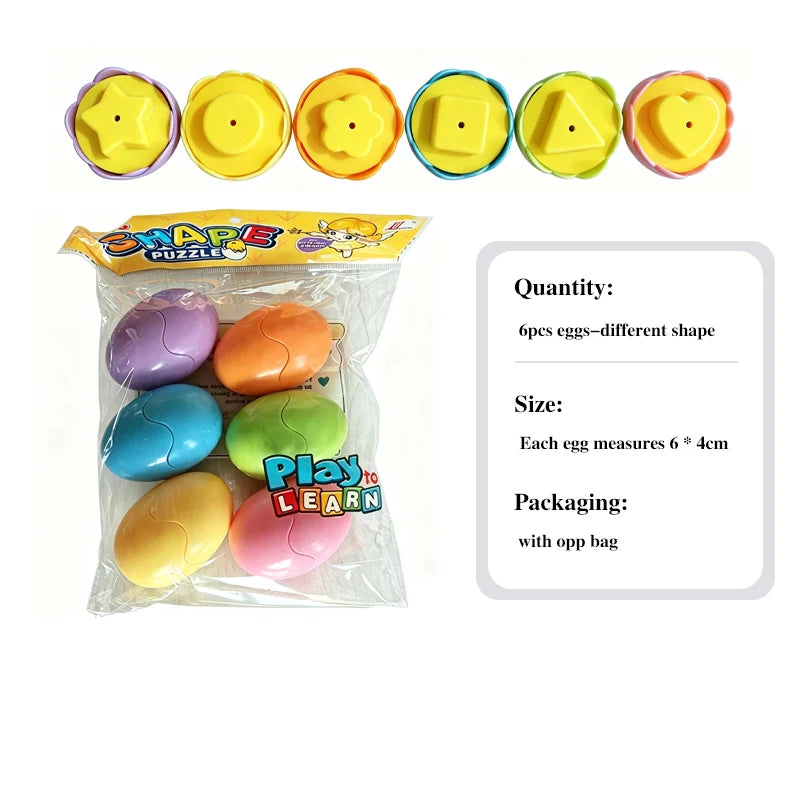 Montessori Games Baby Toy Smart Egg Shape Match Puzzle For Kids Baby Development Toy Educational Toy For Children 1 2 3 4 Year