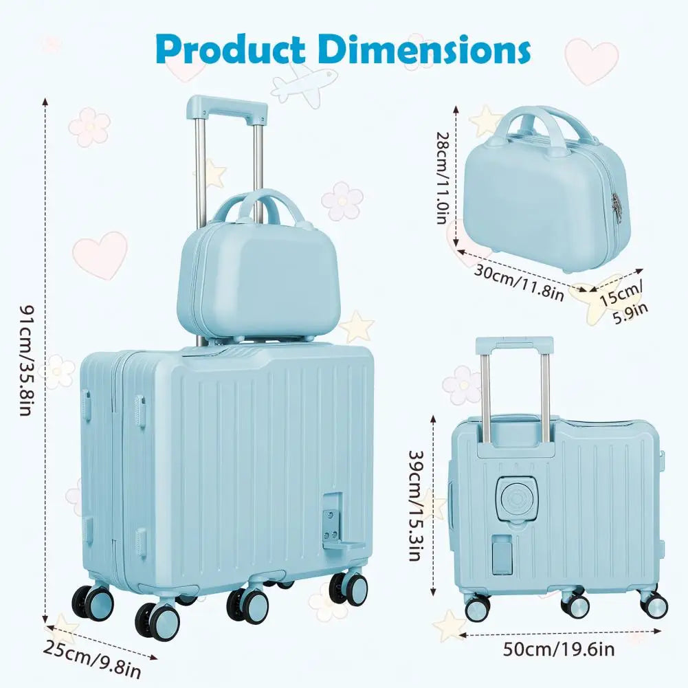 SANWOOD Toddler Ride On Luggage With Foldable Footrest