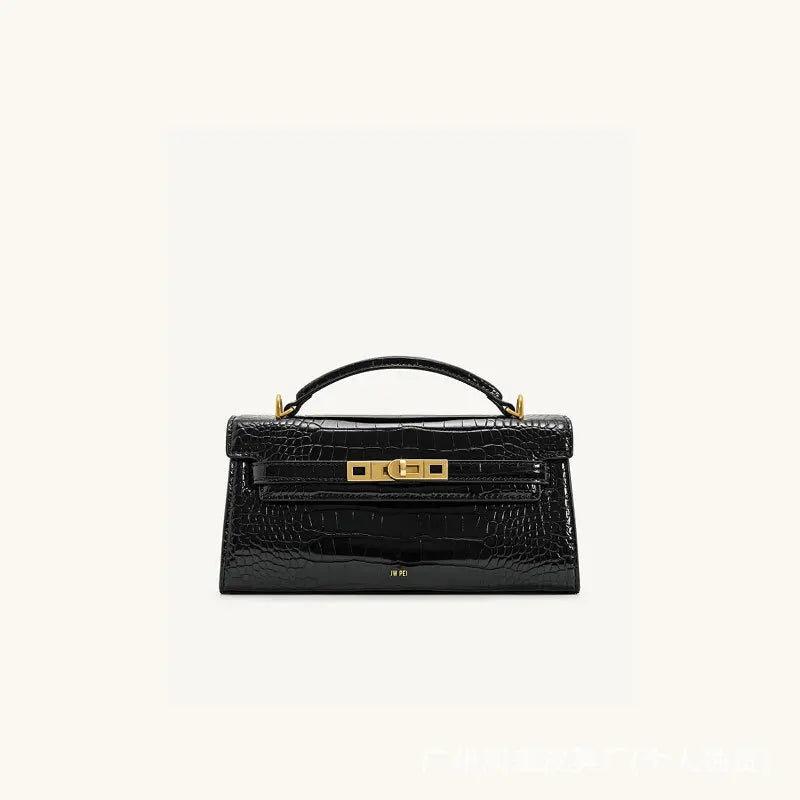 JW PEI Crocodile Embossed Top Handle Crossbody Handbag