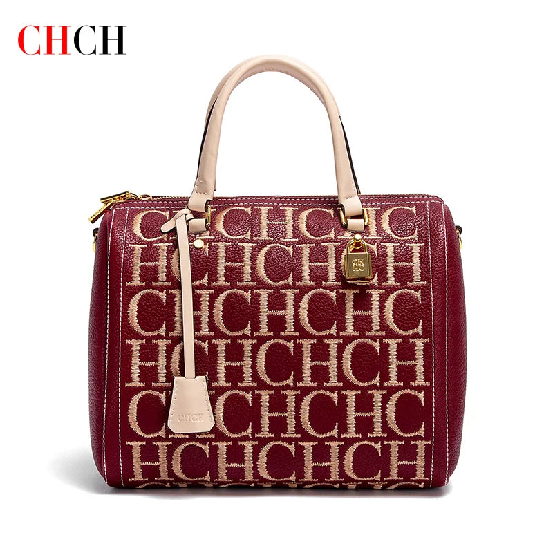 CHCH Women's Shoulder Bag New Embroidered Letter Design Handbag Women's Tote Bag