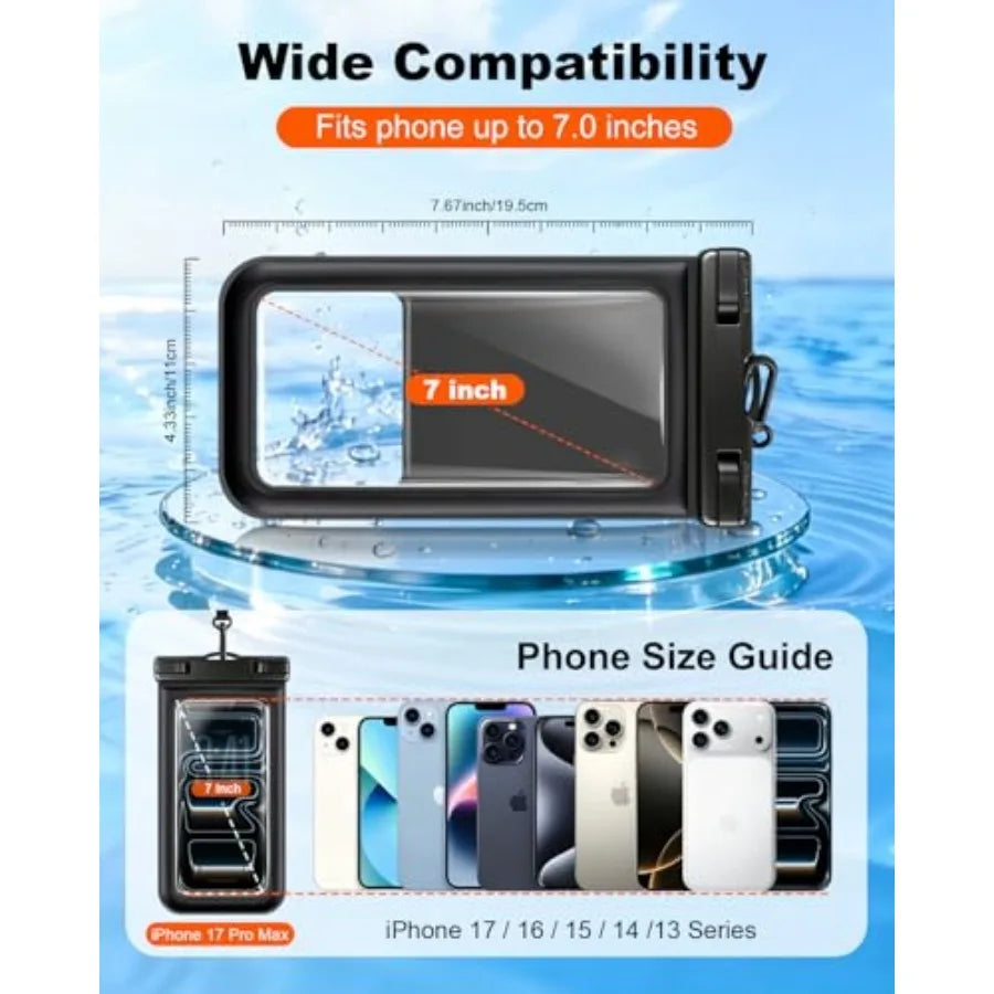 Floating Waterproof Phone Pouch With Lanyard For Smartphones