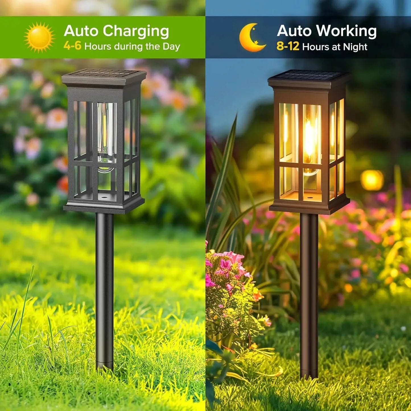 Solar Pathway Light Outdoor LED Landscape Lamp IP65 Waterproof