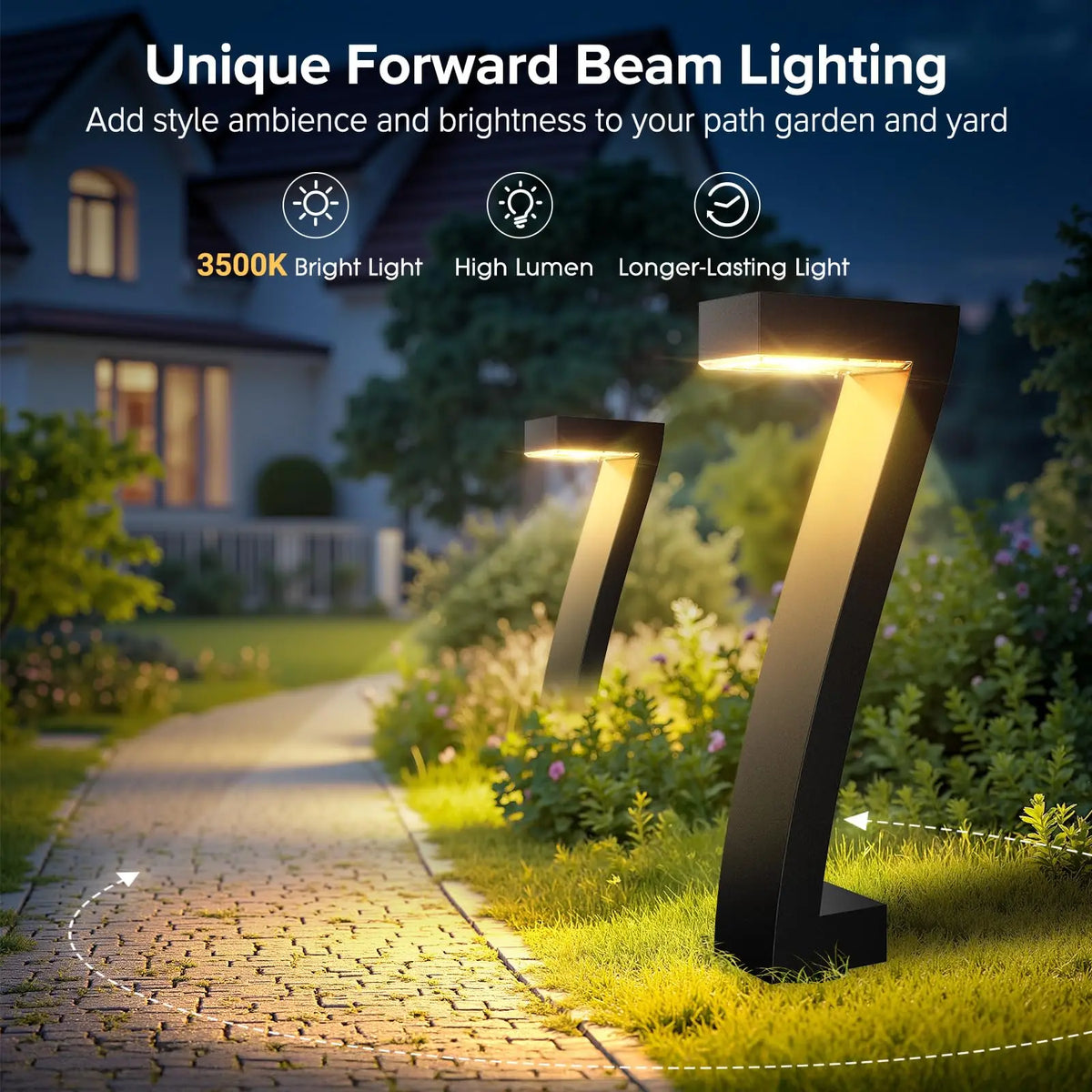 Bright LED Solar Pathway Lights for Garden Yard and Driveway