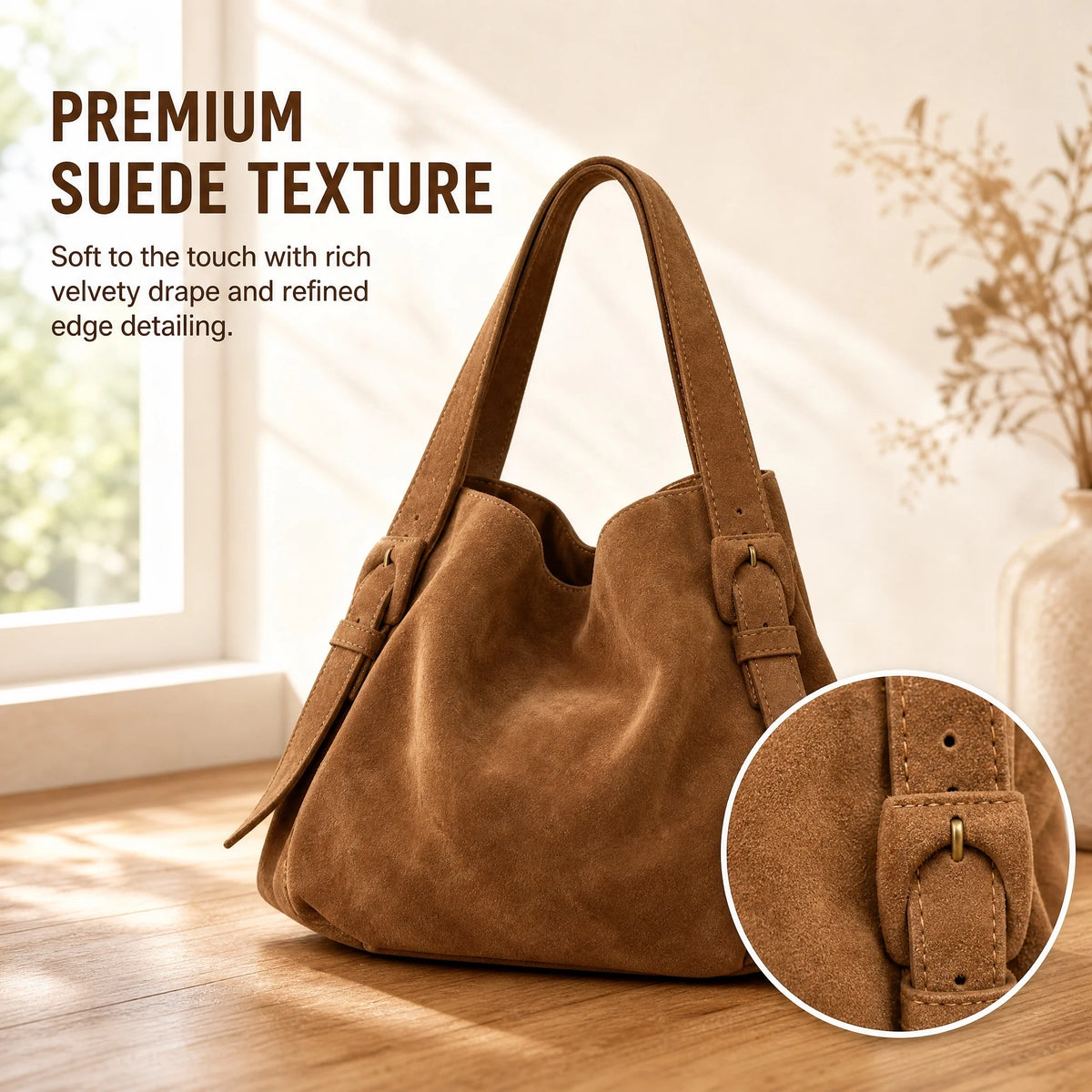 Vintage Bucket Bag With Shoulder And Crossbody Carry
