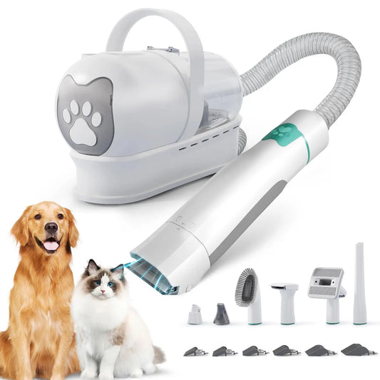 Dog Grooming Vacuum Kit 7 in 1 Deshedding and Trimming