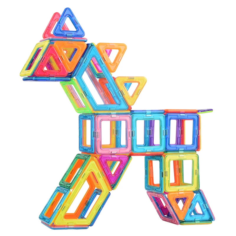 Magnetic Building Blocks DIY Magnets Construction Set Big Size Learning Montessori Educational Toys For Kid Magnet Tiles STEM