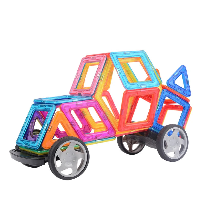 Magnetic Building Blocks DIY Magnets Construction Set Big Size Learning Montessori Educational Toys For Kid Magnet Tiles STEM