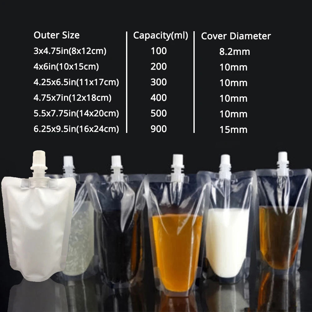 VoluPack Eco Friendly Stand Up Spout Pouches For Drinks