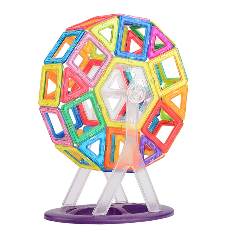 Magnetic Building Blocks DIY Magnets Construction Set Big Size Learning Montessori Educational Toys For Kid Magnet Tiles STEM