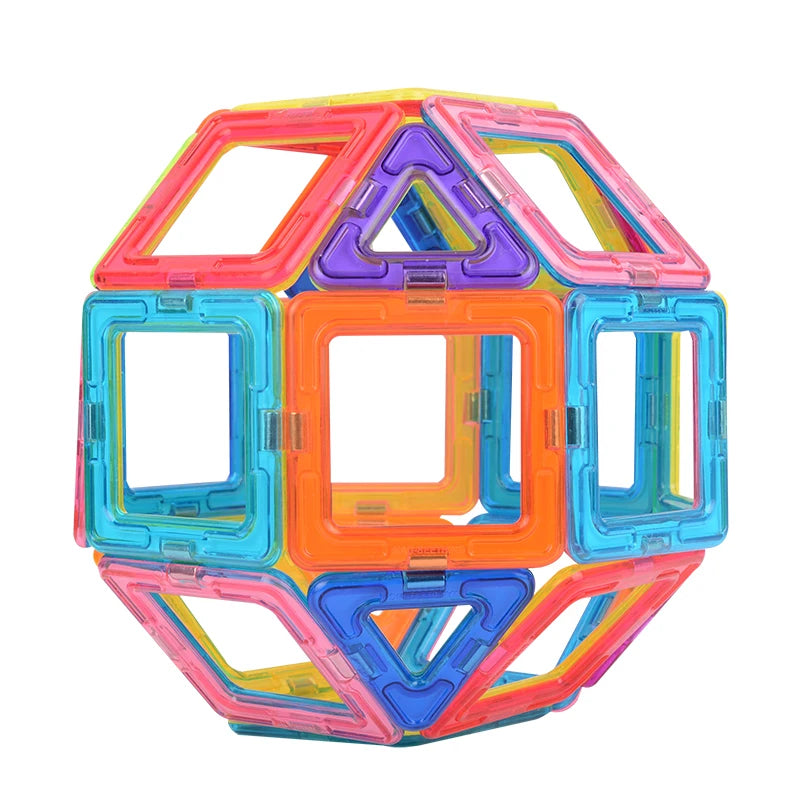Magnetic Building Blocks DIY Magnets Construction Set Big Size Learning Montessori Educational Toys For Kid Magnet Tiles STEM