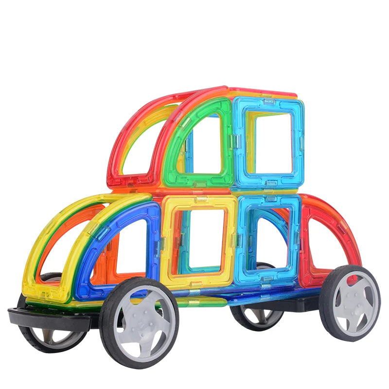 Magnetic Building Blocks DIY Magnets Construction Set Big Size Learning Montessori Educational Toys For Kid Magnet Tiles STEM