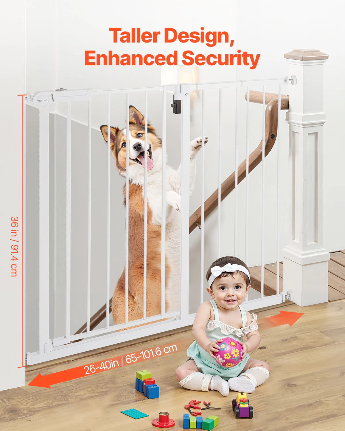 SucceBuy Baby Gate Pressure Mount Walk Through Doorways