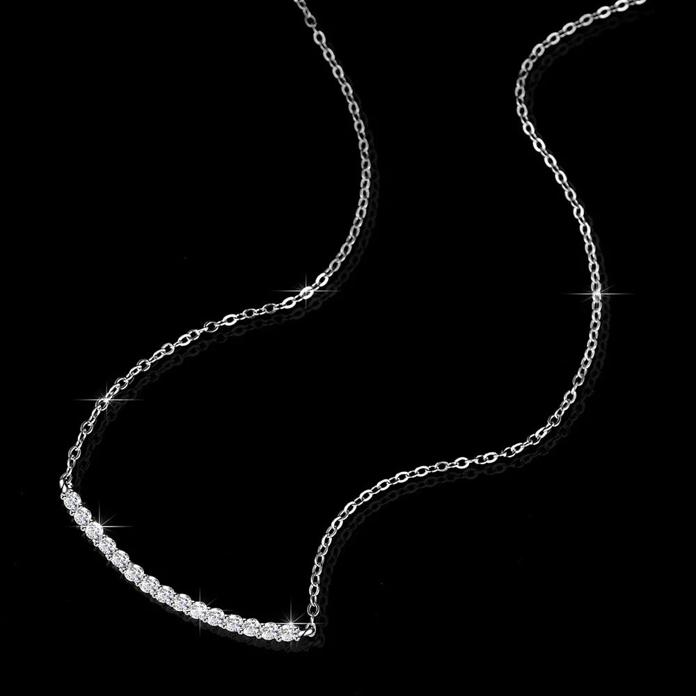 CBTB Sterling Silver Moissanite Pendant Necklace for Women Jewelry