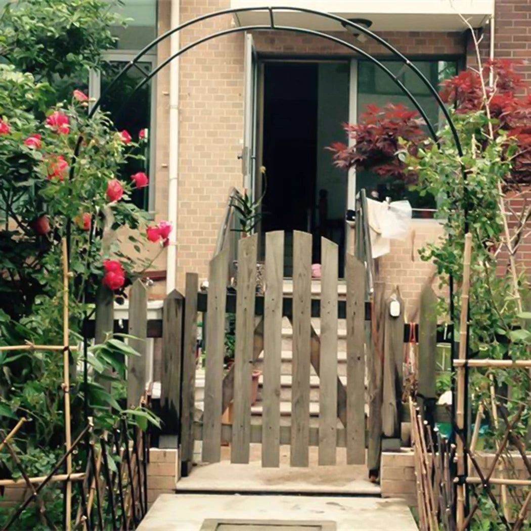 Wisfor Metal Garden Arch Trellis for Climbing Plants and Weddings