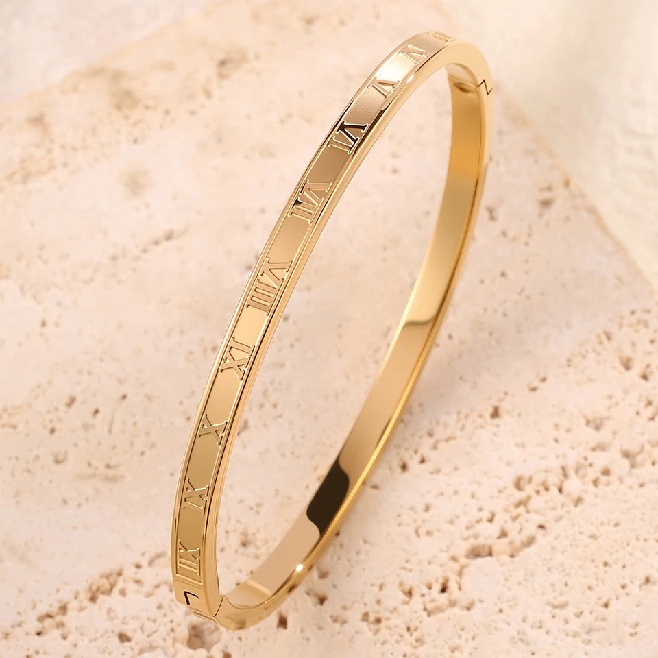 5/1pcs Sparkling Zirconia Inlaid Stainless Steel Bracelet Set for Women Stackable Bangles Fashion Non Fading Jewelry Gift