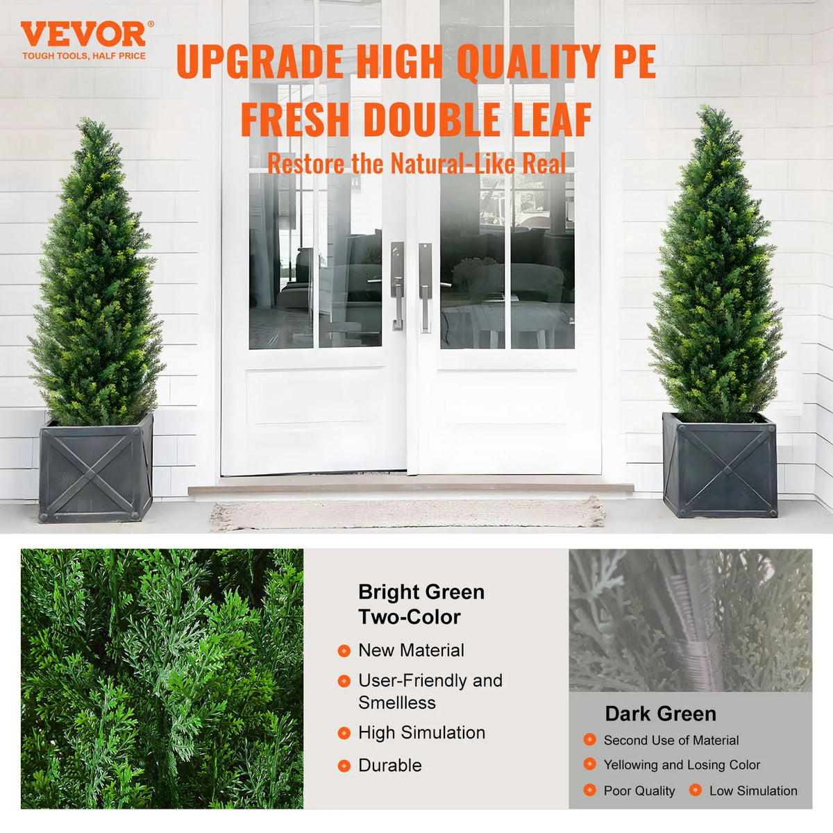 SucceBuy Artificial Cedar Topiary Tree Indoor Outdoor Decor