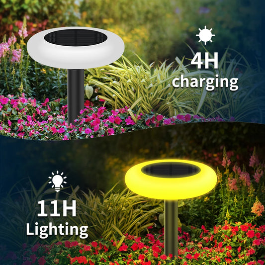 Intelamp Outdoor Solar Pathway Lights for Garden Landscape Walkways