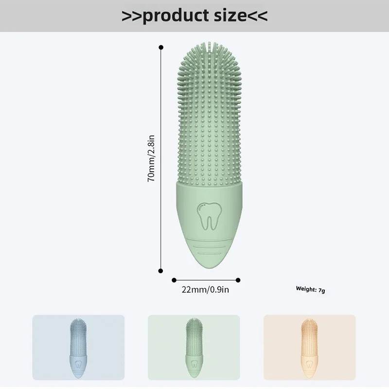 Food Grade Silicone Finger Toothbrush For Pet Dental Care