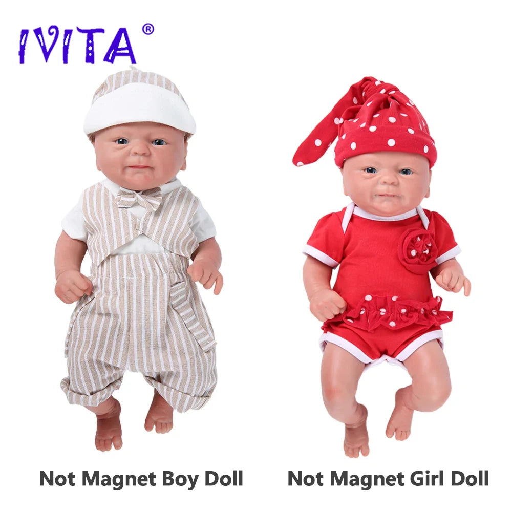 IVITA Realistic Full Silicone Reborn Baby Doll Kit, Lifelike Toy Gift