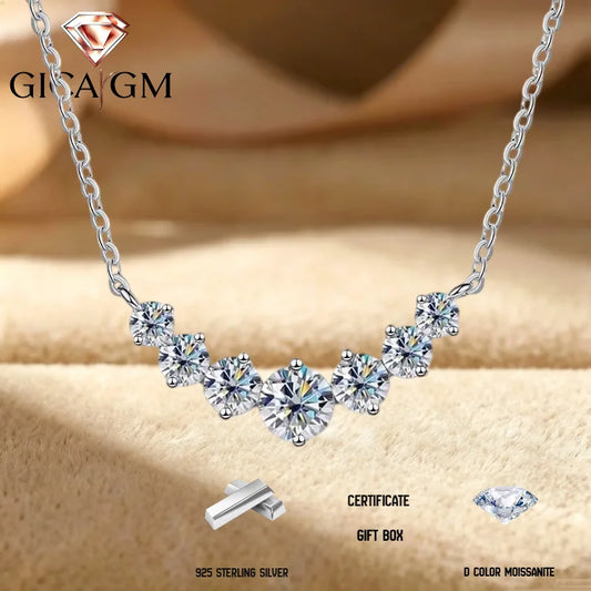 Moissanite Necklace In 925 Sterling Silver For Elegant Gifting