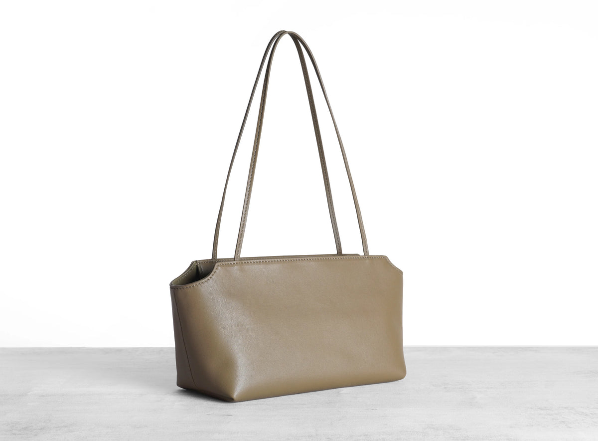 Terrasse Style Dyed Lambskin Top Handle Shoulder Bag for Women