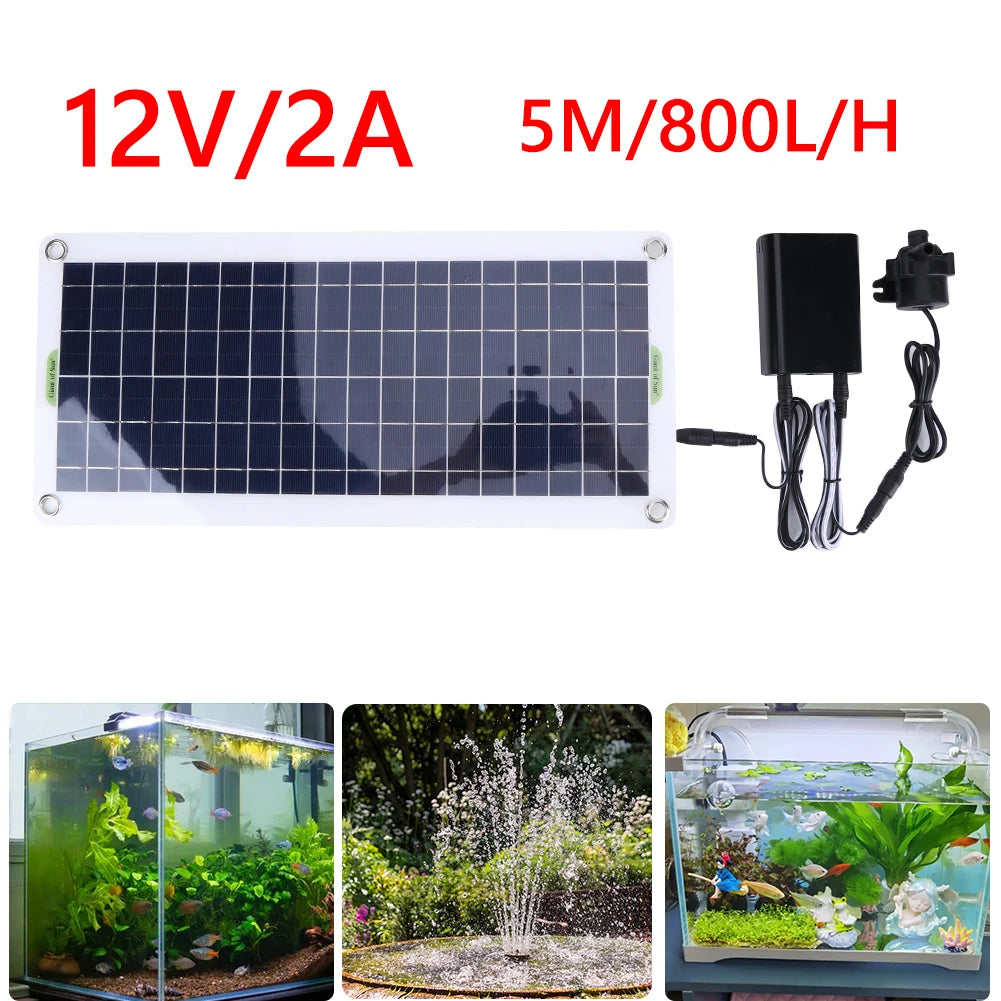18V 30W Fountain Panel Pump Garden Decoration Mini Solar Power Panel Water Pump Watering System Energy Saving Kits for Fish Tank